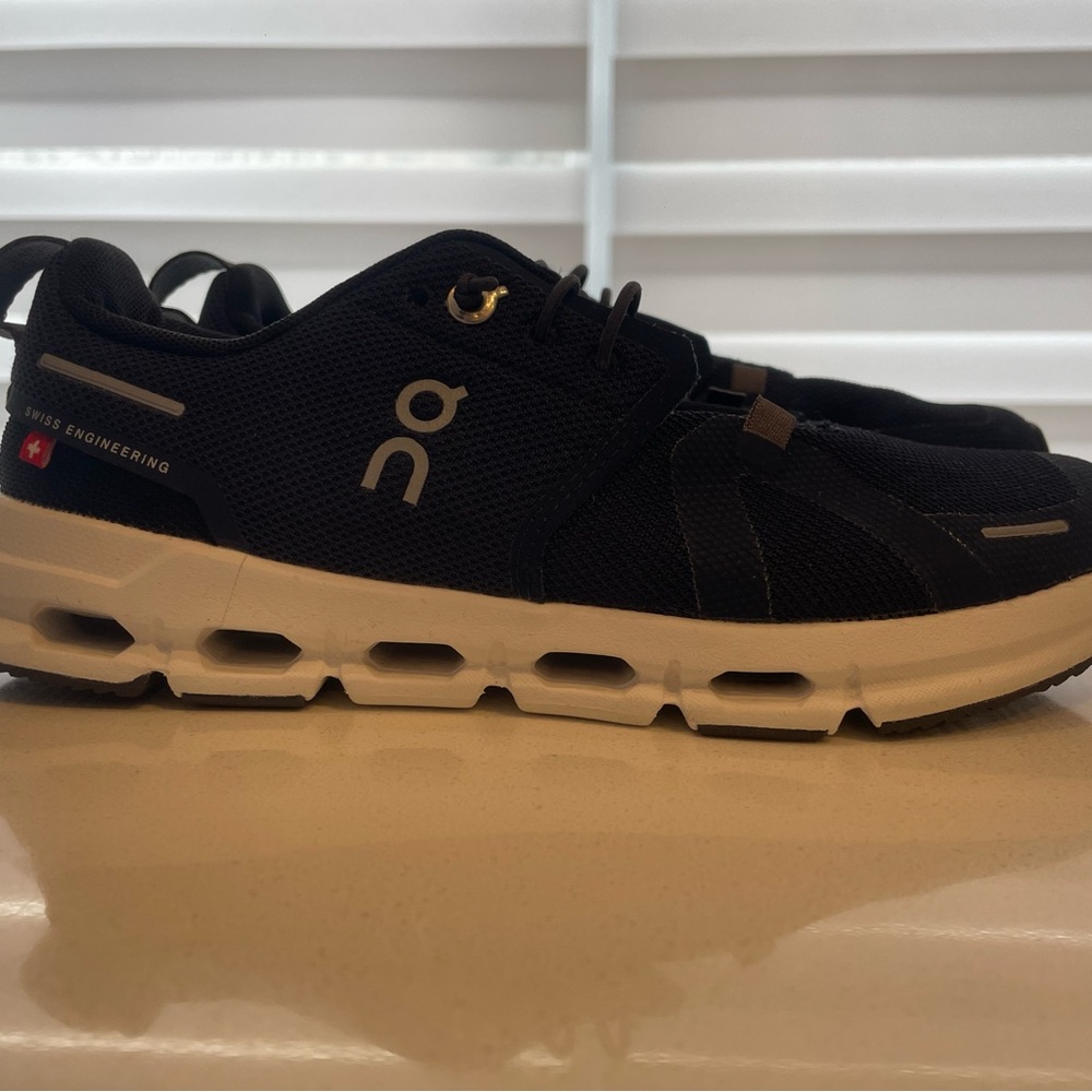 On Running Black and White Athletic Shoes